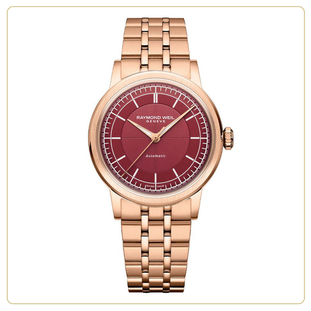 Raymond Weil Millesime Automatic Central Seconds 35mm Rose Gold PVD Watch