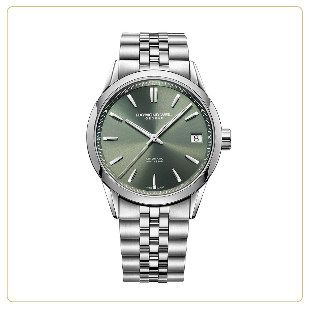 Raymond Weil Freelancer Automatic Date 40mm Green Dial Watch