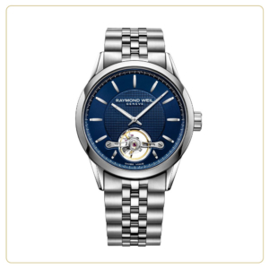 Raymond Weil Freelancer Calibre RW1212 Automatic Open Heart 42mm Blue Watch