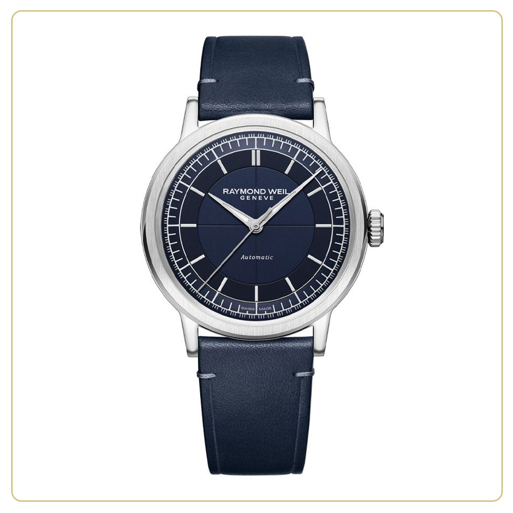 Raymond Weil Millesime Central Seconds Automatic 39.5mm Blue Dial Watch