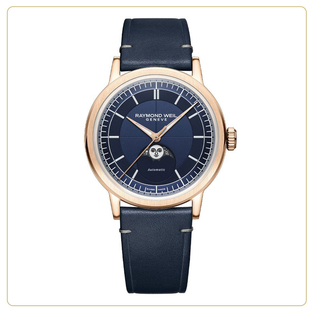 Raymond Weil Millesime Moonphase Automatic 39.5mm Rose-Gold PVD Watch