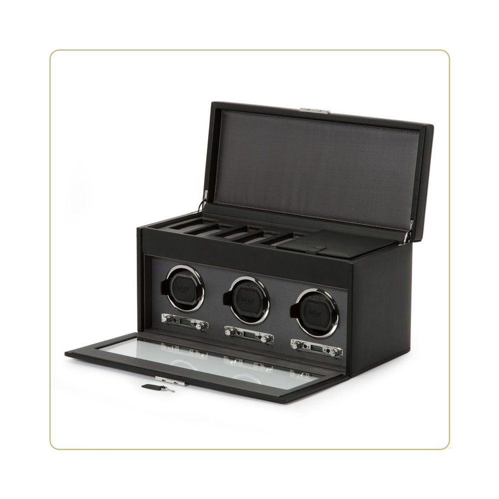 WOLF Viceroy Triple Watch Winder with Storage