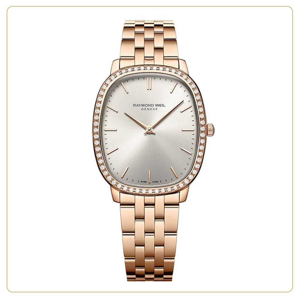Raymond Weil Toccata Heritage Lady 31 × 36 mm Rose-Gold PVD Diamond Watch