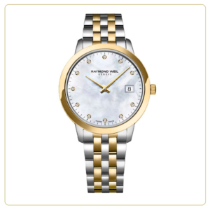 Raymond Weil Toccata Lady 34mm Quartz Date Diamond Two-Tone Mother-of-Pearl Watch