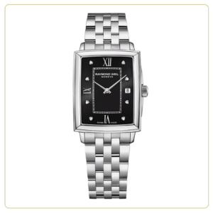 Raymond Weil Toccata Ladies Rectangular Black Dial Diamond Watch