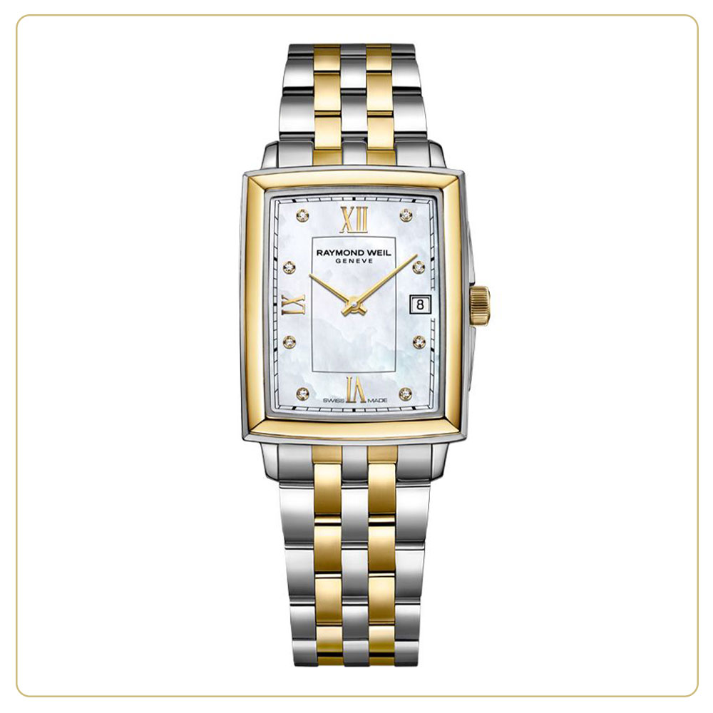 Raymond Weil Toccata Ladies Rectangular Two-Tone Diamond Watch