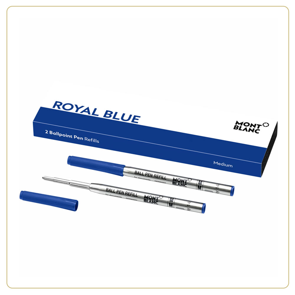 Montblanc Ballpoint Refills Royal Blue Medium – 2-Pack