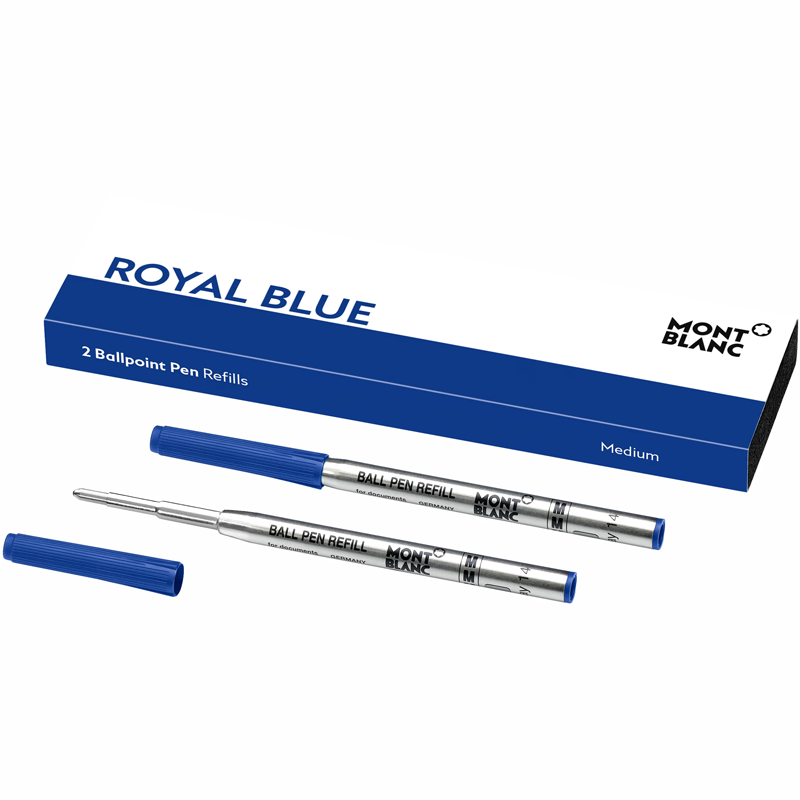 Montblanc Ballpoint Refills Royal Blue Medium – 2-Pack