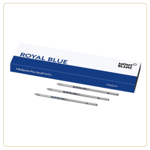 Montblanc Small Ballpoint Refills Royal Blue Medium – 3-Pack