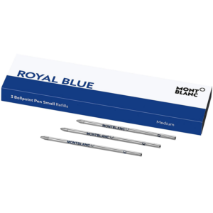 Montblanc Small Ballpoint Refills Royal Blue Medium – 3-Pack