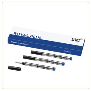 Montblanc Small Rollerball Refills Royal Blue Medium – 3-Pack