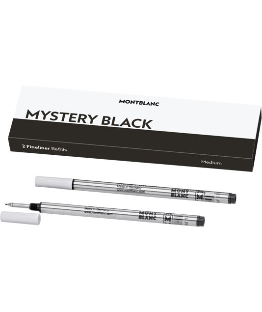 Montblanc Fineliner Refills Mystery Black Medium – 2-Pack