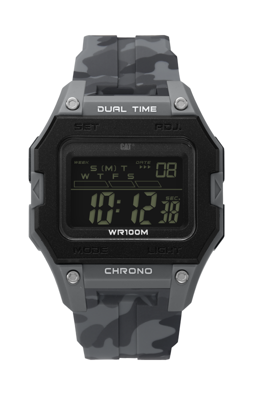CAT Digi Square Grey Camouflage Digital Men’s Watch