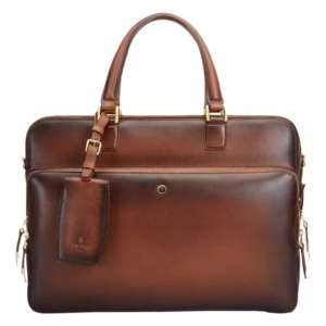 Lapis Bard Ducorium Dorchester 14-inch Leather Laptop Business Bag – Cognac