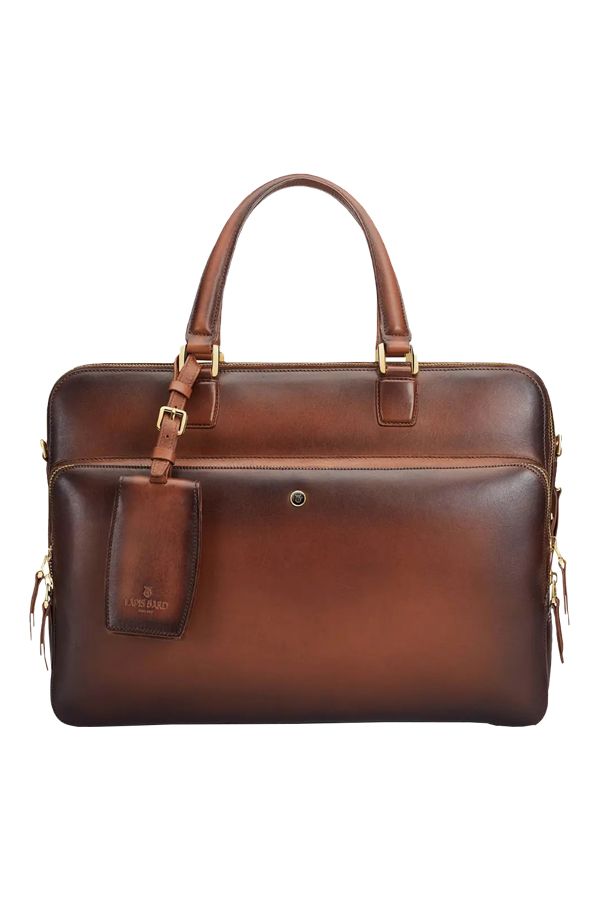 Lapis Bard Ducorium Dorchester 14-inch Leather Laptop Business Bag – Cognac