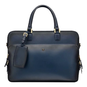 Lapis Bard Ducorium Dorchester 14-inch Leather Laptop Business Bag – Blue
