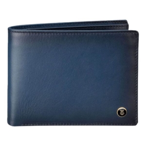 Lapis Bard Ducorium Leather Bi-Fold Evening Wallet with Additional Sleeve – Blue.