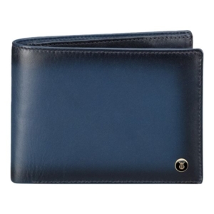 Lapis Bard Ducorium Leather Bi-Fold Coin Wallet 3CC – Blue