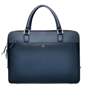 Lapis Bard Ducorium Spencer 14-inch Slim Leather Laptop Business Bag – Navy