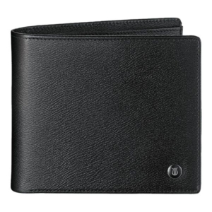 Lapis Bard Belgravia Leather Bi-Fold Coin Wallet with Additional Card Sleeve 6CC – Black