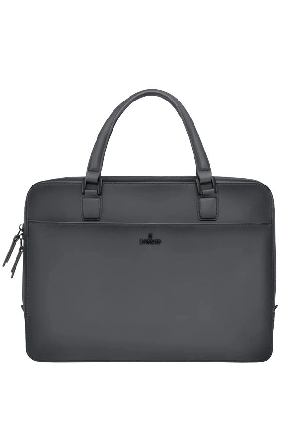 Lapis Bard Ducorium Spencer 14-inch Leather Laptop Briefcase – Graphite