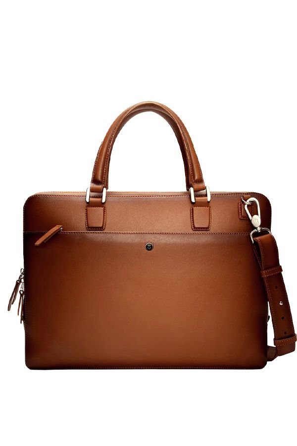 Lapis Bard Ducorium Spencer 15-Inch Slim Laptop Business Bag – Cognac