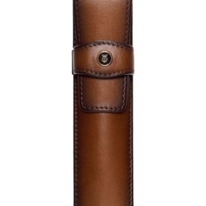 Lapis Bard Classic Leather Single Pen Pouch – Cognac Brown