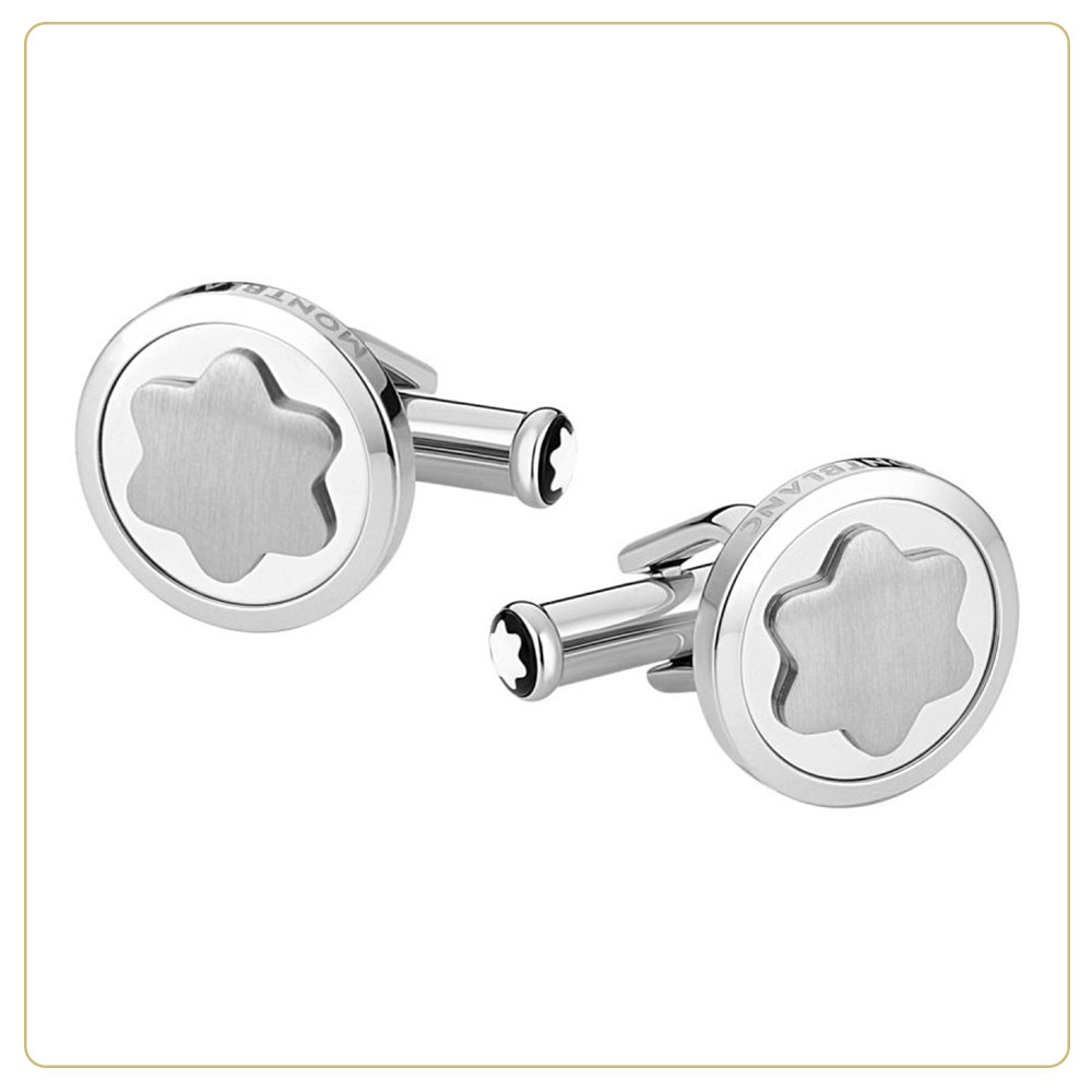 Montblanc Star Cufflinks with Resin Inlay