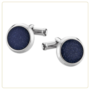 Montblanc Meisterstück Cufflinks with Blue Goldstone Inlay