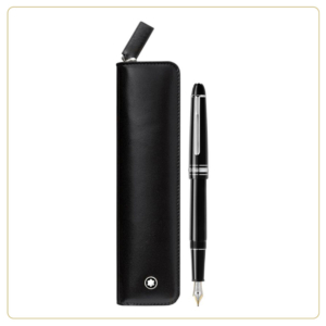 Montblanc Meisterstück Classique Platinum-Coated Fountain Pen and Leather Pouch Set