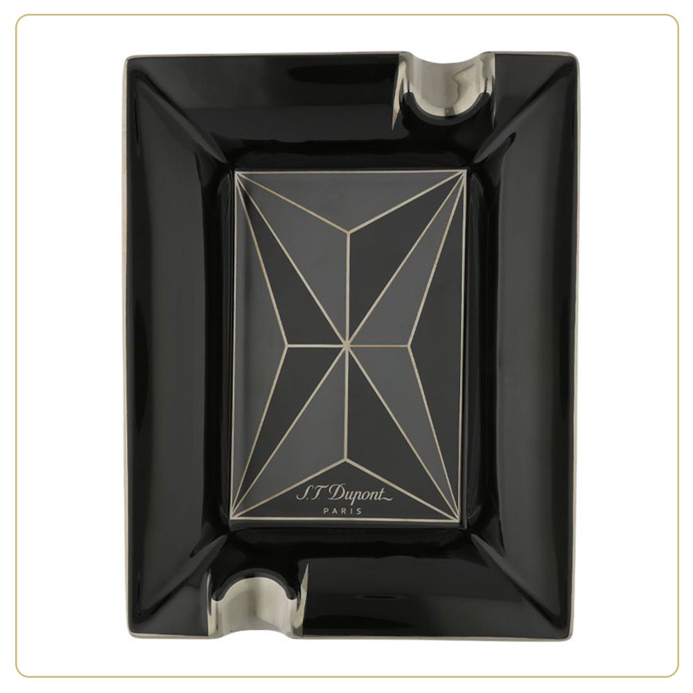S.T. Dupont Fire X Black Porcelain Ashtray