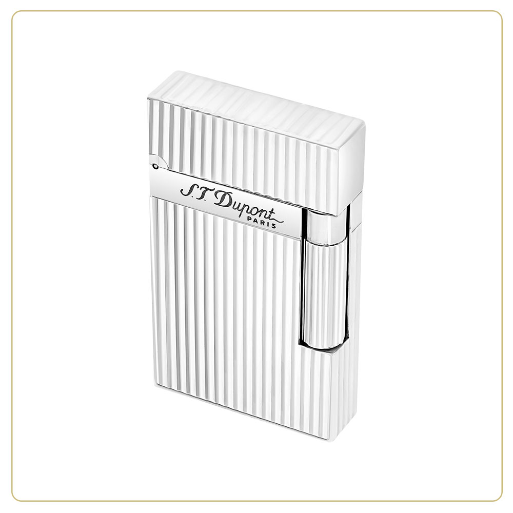 S.T. Dupont Ligne 2 Vertical Lines Silver Lighter