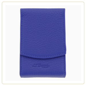 S.T. Dupont Electric Blue Grained Leather Cigarette Pack Case