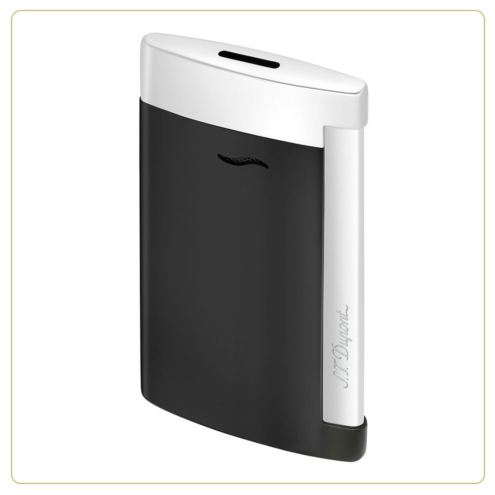 S.T. Dupont Slim 7 Black Lacquer & Chrome Torch Lighter