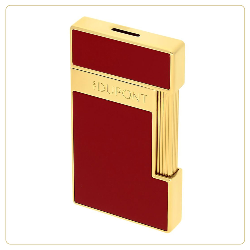 S.T. Dupont Slimmy Lampone Lacquer & Golden Torch Lighter