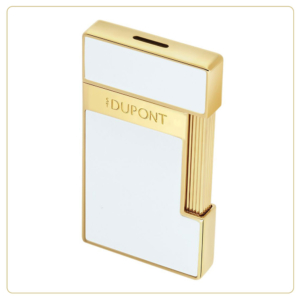 S.T. Dupont Slimmy Shiny White Lacquer & Golden Torch Lighter