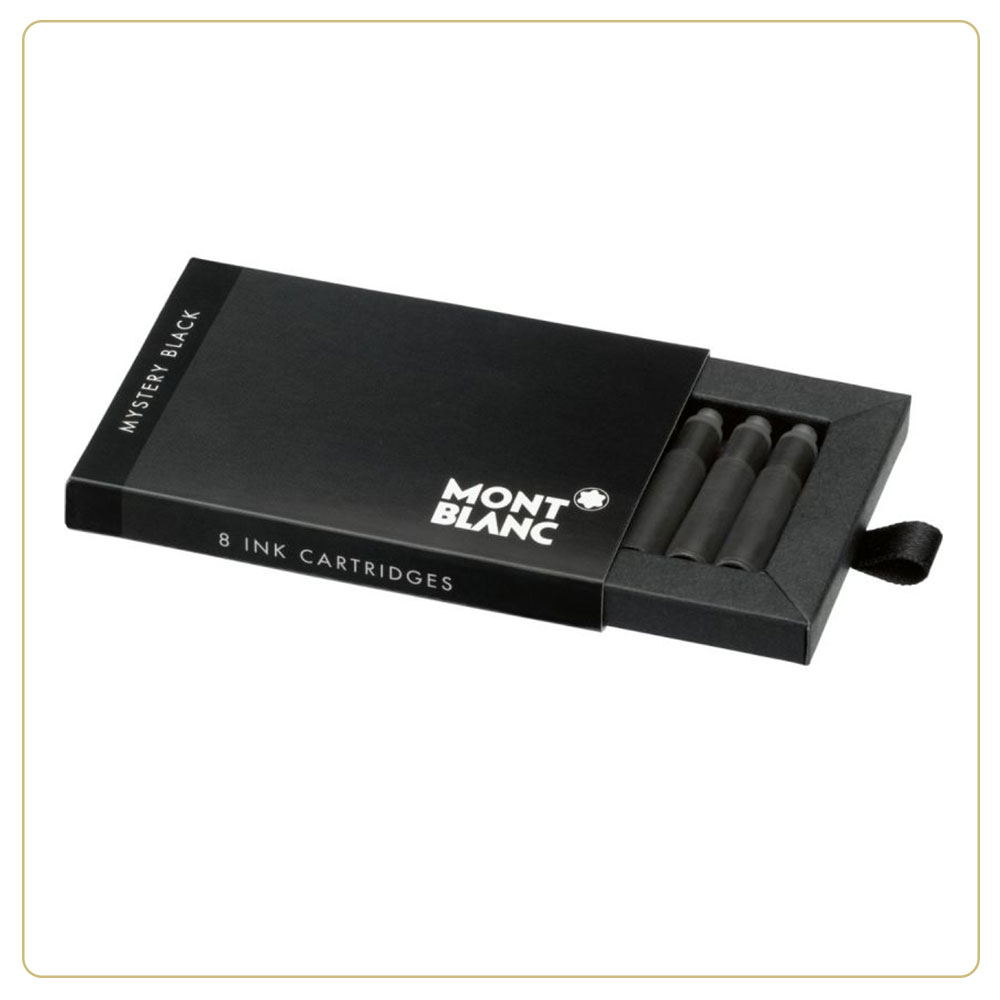 Montblanc Mystery Black Fountain Pen Ink Cartridges – Pack of 8