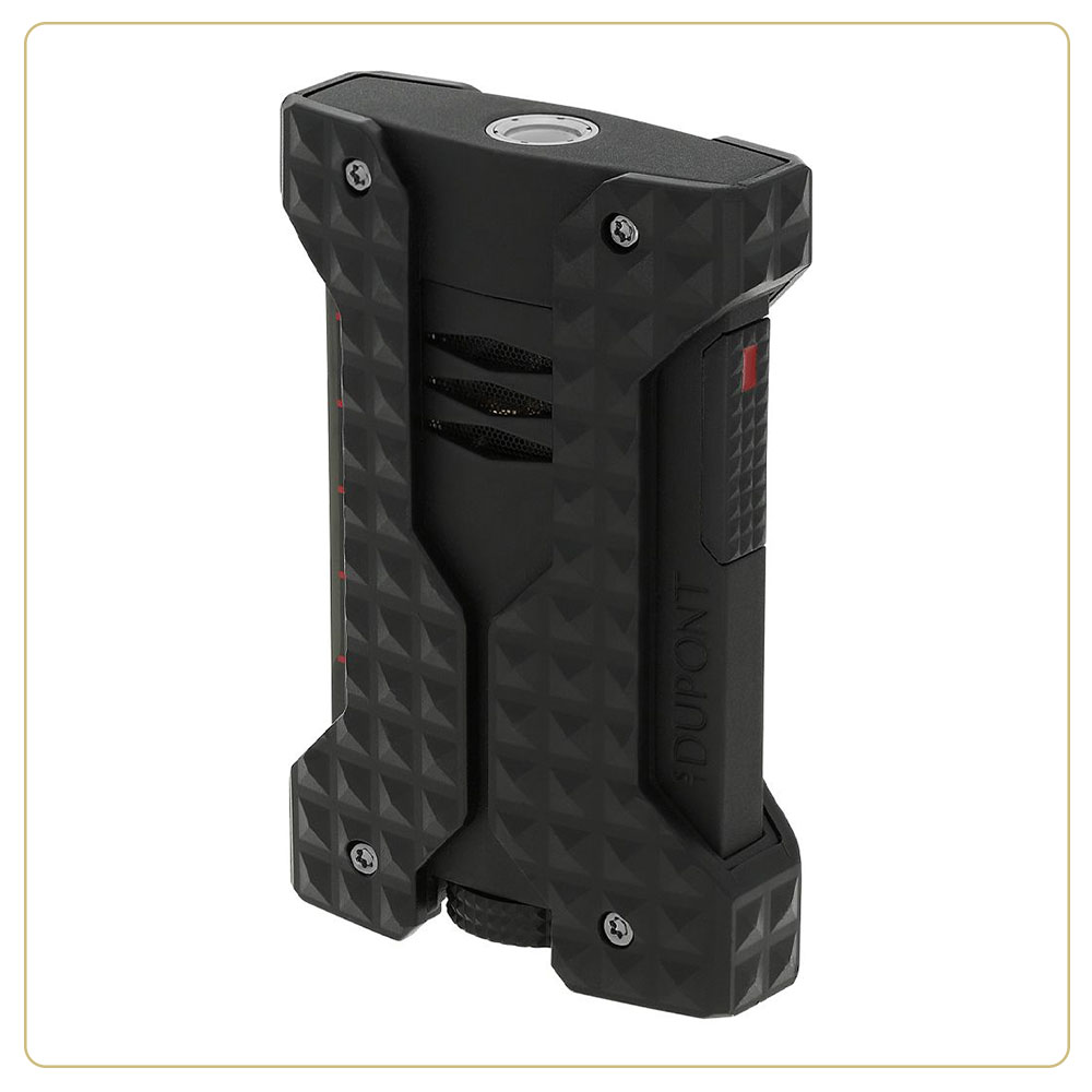 S.T. Dupont Windproof Brushed Black Soft-Flame Lighter